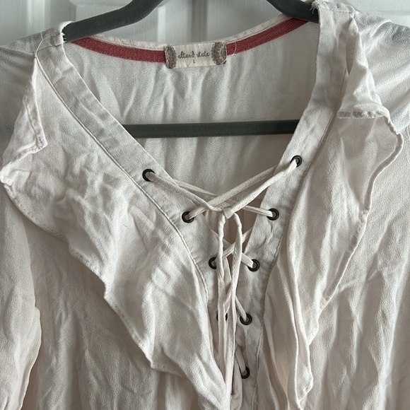 altered state lace up ruffle blouse - Picture 2 of 4